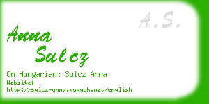 anna sulcz business card